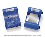 Zebra монохромная серебряная лента Silver 800015-907